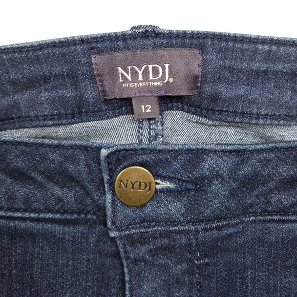 NYDJ Marilyn Straight Jeans Womens 12 Lift Tuck Sure Stretch Mid Rise - Picture 9 of 12